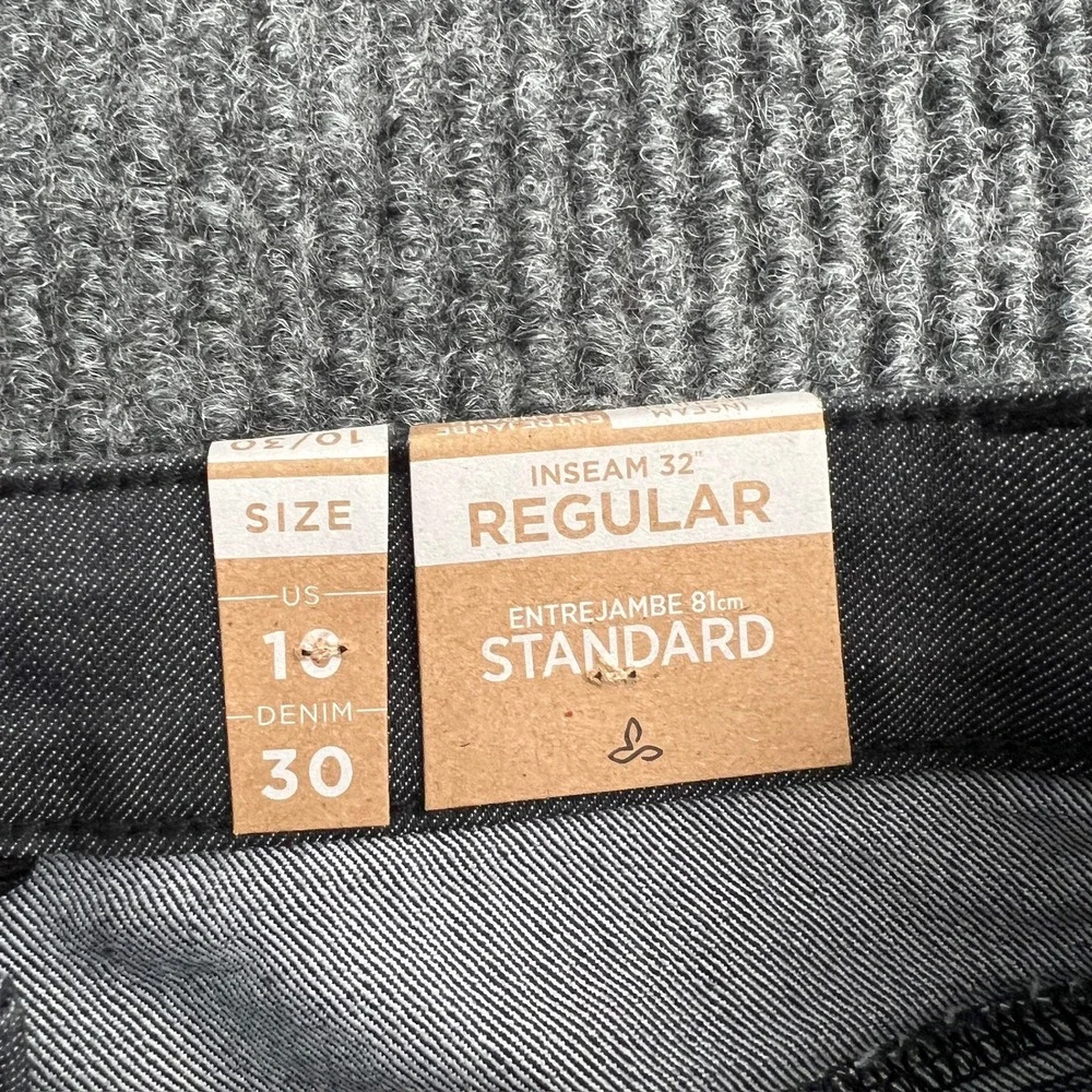 NWT Prana Women's 10 REG‎ Kayla High Rise Jeans Denim Solid Organic Stretch Gray